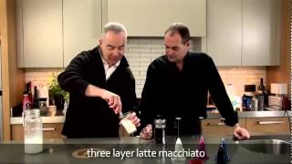 aerolatte  milk frother makes three layer caffè latte macchiato [upl. by Bergman]