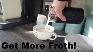 How to Get More Froth from Your Nespresso Coffee Aeroccino  Nespresso tips and help [upl. by Lonnard]