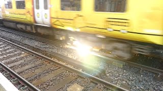 Merseyrail 507 009 making arcs at Birkdale station [upl. by Wallace]